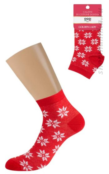 Носки женские х\б Og21 снежинки