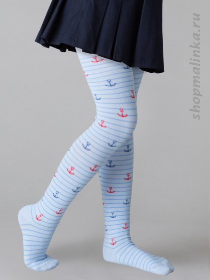 Колготки детские 13P62-1 якорь на полосках